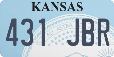 KS license plate 431JBR
