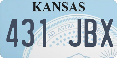 KS license plate 431JBX