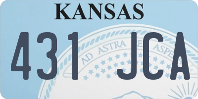 KS license plate 431JCA