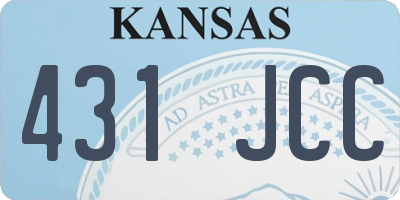 KS license plate 431JCC