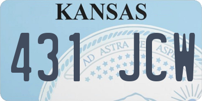 KS license plate 431JCW