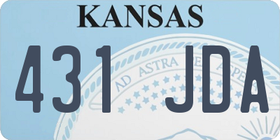 KS license plate 431JDA