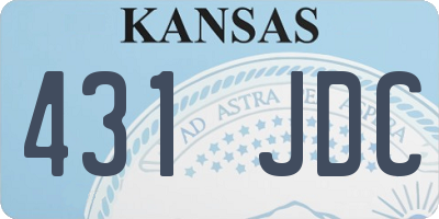 KS license plate 431JDC