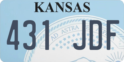 KS license plate 431JDF