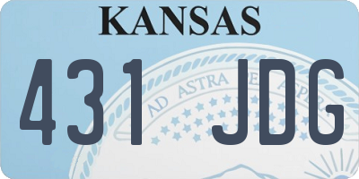 KS license plate 431JDG