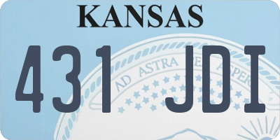 KS license plate 431JDI