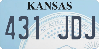 KS license plate 431JDJ