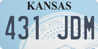 KS license plate 431JDM