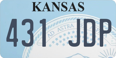 KS license plate 431JDP