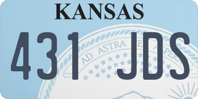 KS license plate 431JDS