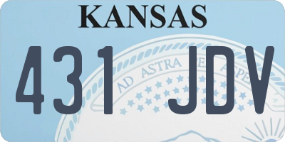 KS license plate 431JDV