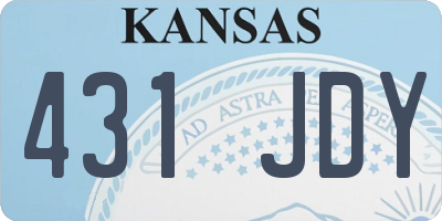 KS license plate 431JDY