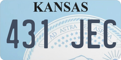 KS license plate 431JEC
