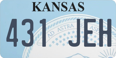 KS license plate 431JEH