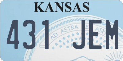 KS license plate 431JEM