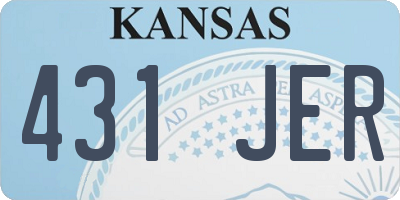 KS license plate 431JER