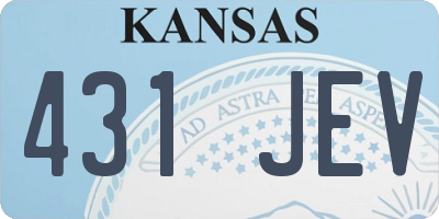 KS license plate 431JEV