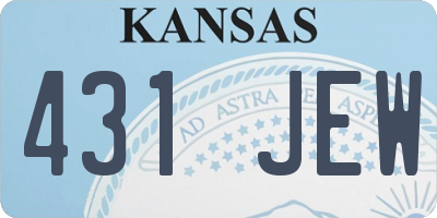 KS license plate 431JEW