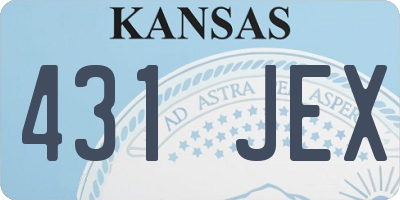 KS license plate 431JEX