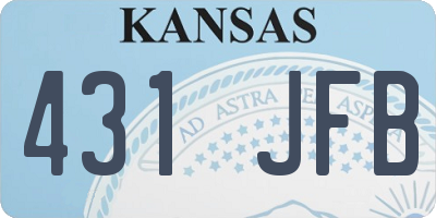 KS license plate 431JFB