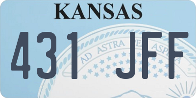 KS license plate 431JFF