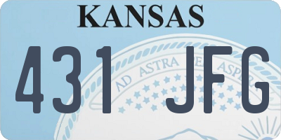 KS license plate 431JFG