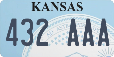 KS license plate 432AAA