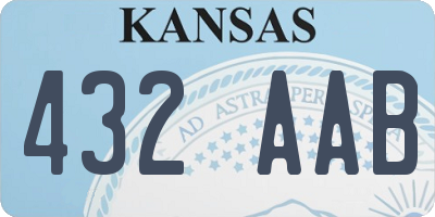 KS license plate 432AAB