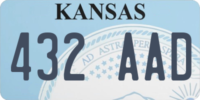 KS license plate 432AAD