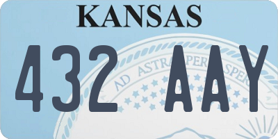 KS license plate 432AAY