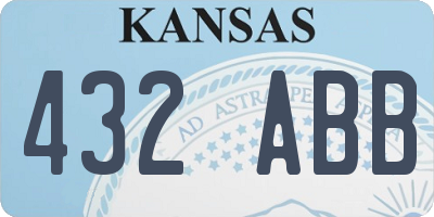 KS license plate 432ABB