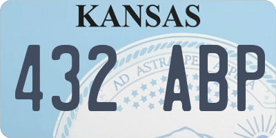 KS license plate 432ABP