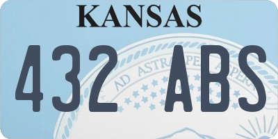 KS license plate 432ABS