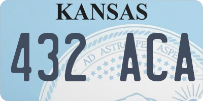 KS license plate 432ACA