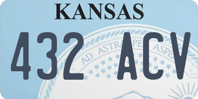 KS license plate 432ACV