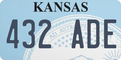 KS license plate 432ADE
