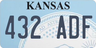 KS license plate 432ADF