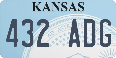 KS license plate 432ADG