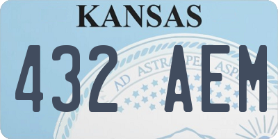 KS license plate 432AEM