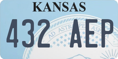 KS license plate 432AEP