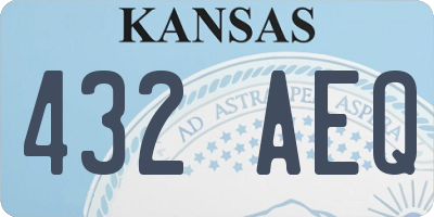 KS license plate 432AEQ