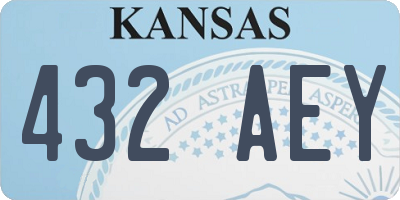 KS license plate 432AEY