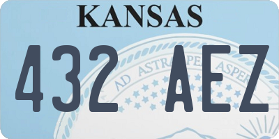 KS license plate 432AEZ