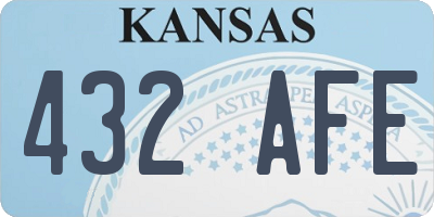 KS license plate 432AFE
