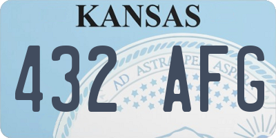 KS license plate 432AFG