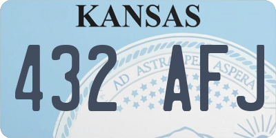 KS license plate 432AFJ