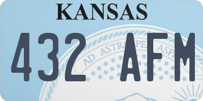KS license plate 432AFM