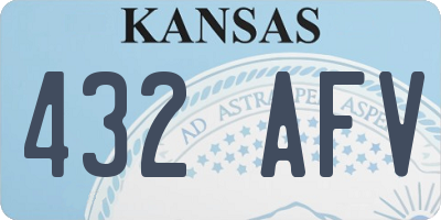 KS license plate 432AFV