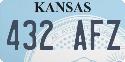 KS license plate 432AFZ