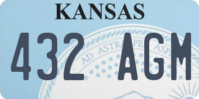 KS license plate 432AGM